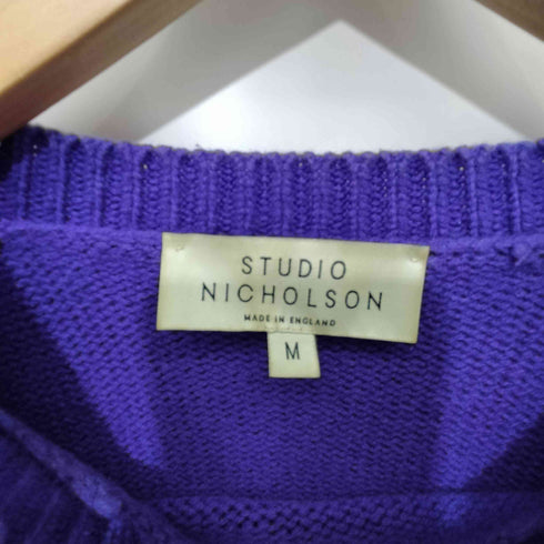 スタジオニコルソン STUDIO NICHOLSON 英国製 HEMYL ENGLISH LAMBSWOOL クルーネック ニット メンズ import:M