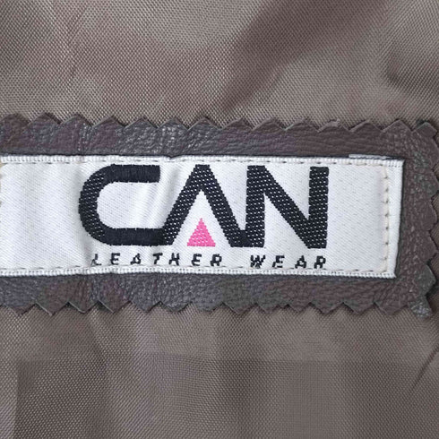 CAN レザーステンカラーコート メンズ