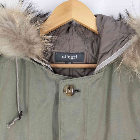 アレグリ allegri ラクーンファー ライナー付きモッズコート  メンズ JPN:48