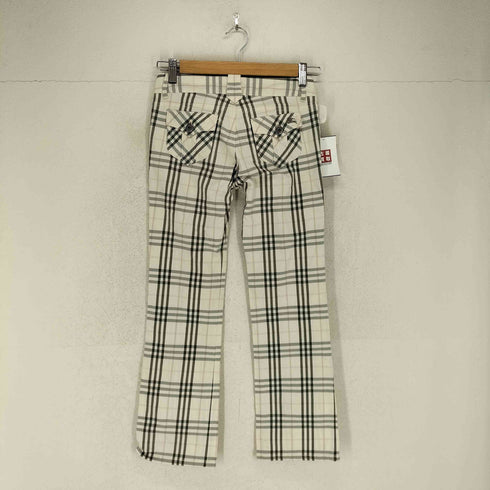 バーバリーブルーレーベル BURBERRY BLUE LABEL ノバチェック柄スキニーパンツ レディース 34