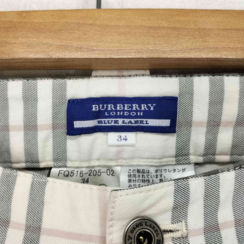 バーバリーブルーレーベル BURBERRY BLUE LABEL ノバチェック柄スキニーパンツ レディース 34