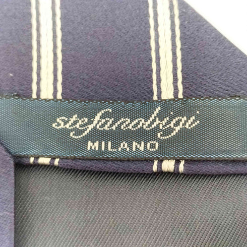 STEFANOBIGI ストライプ柄 シルクネクタイ メンズ