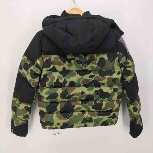 デニムアンドサプライ ラルフローレン DENIM & SUPPLY RALPH LAUREN 00s 迷彩柄 星条旗 フーデッド ダウン ジャケット レディース XXS