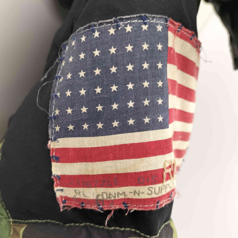 デニムアンドサプライ ラルフローレン DENIM & SUPPLY RALPH LAUREN 00s 迷彩柄 星条旗 フーデッド ダウン ジャケット レディース XXS