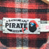 アベイシングエイプパイレーツストア A BATHING APE PIRATE STORE ピスタグ ロゴ 長袖 フランネル チェックシャツ メンズ JPN:XS
