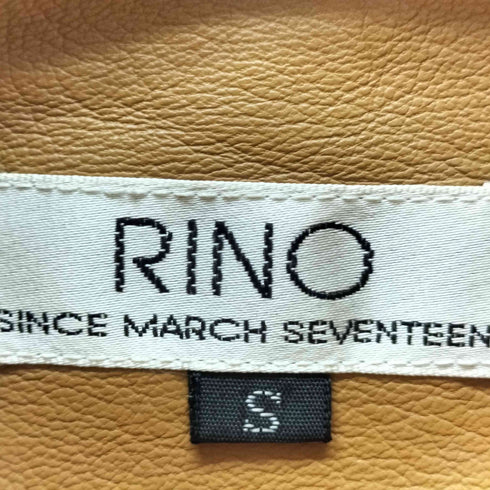 RINO レザースタンドカラージャケット レディース S