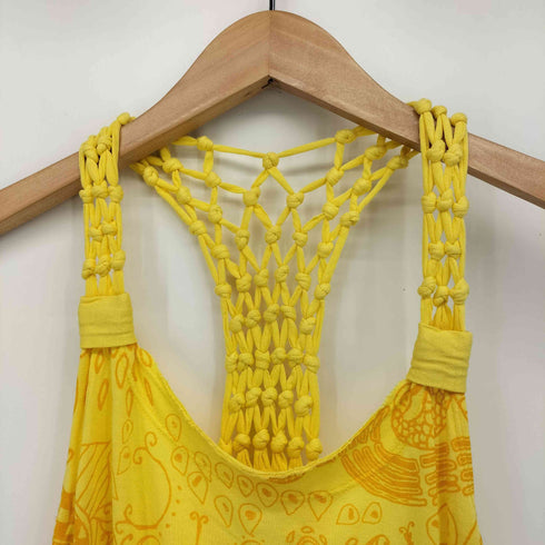 ディーゼル DIESEL 00s Y2K クロシェ編み 切替 レーヨン タンクトップ レディース import:XL