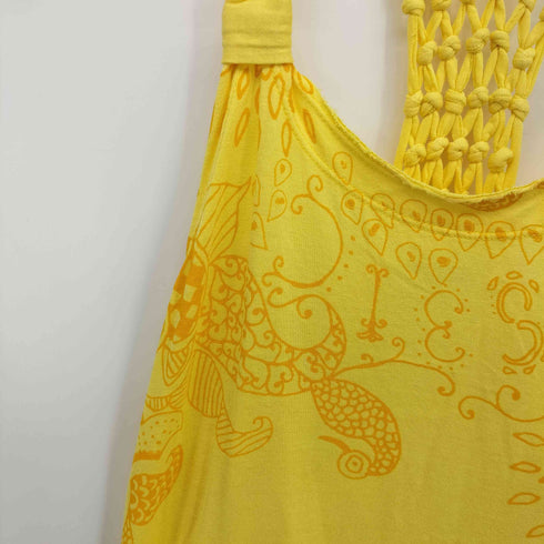 ディーゼル DIESEL 00s Y2K クロシェ編み 切替 レーヨン タンクトップ レディース import:XL