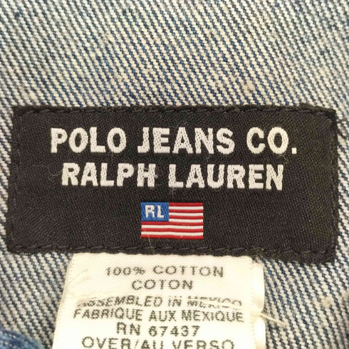 ポロジーンズカンパニーラルフローレン POLO JEANS COMPANY RALPH LAUREN メキシコ製 デニムジャケット メンズ import:M