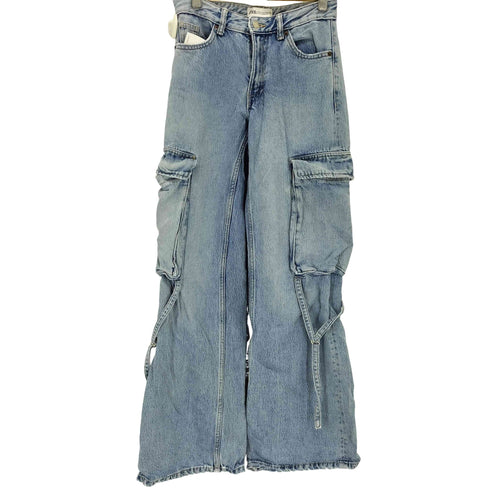 ザラ ZARA デニムカーゴパンツ レディース 32