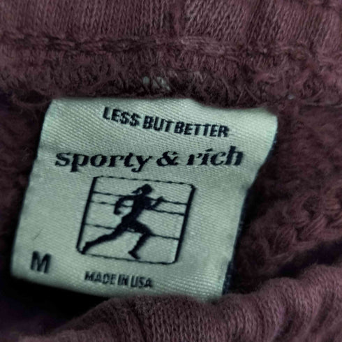 スポーティーアンドリッチ SPORTY& RICH ロゴ刺繍 スウェットパンツ メンズ JPN:M