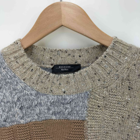 ウィークエンドマックスマーラ Weekend Max Mara モヘア混 パッチワークデザインニット レディース JPN:S