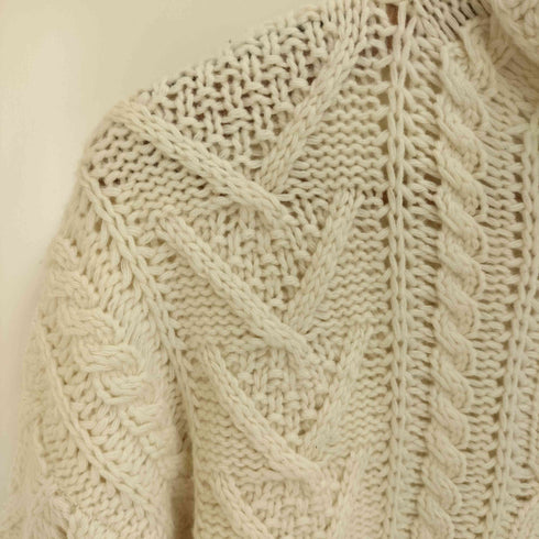 マックスマーラ MAX MARA 白タグ ケーブル  タートルネック ニット レディース JPN:M