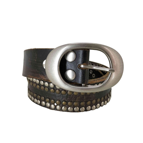 スタッズ レザーベルト メンズ