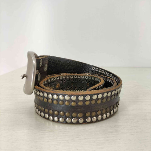 スタッズ レザーベルト メンズ