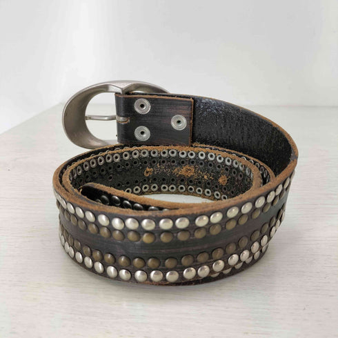 スタッズ レザーベルト メンズ