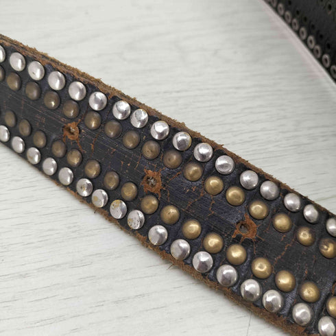 スタッズ レザーベルト メンズ