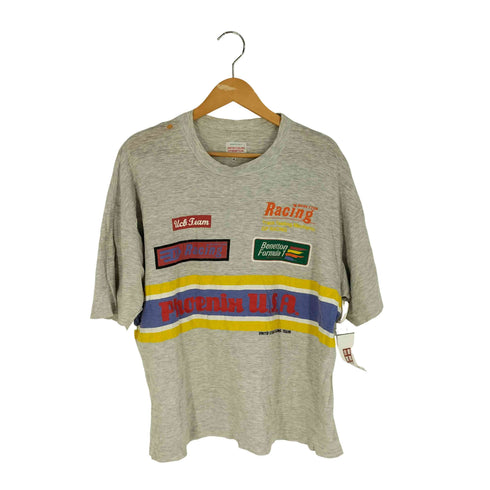 ユナイテッドカラーズオブベネトン UNITED COLORS OF BENETTON 90s 袖&裾シングル イタリア製 プリント クルーネックTシャツ メンズ import:M