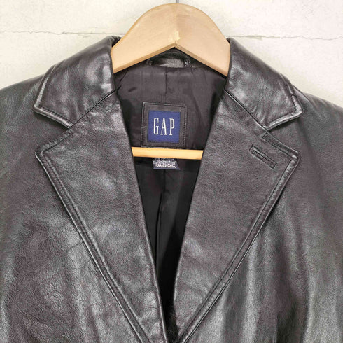 ギャップ Gap 00s GENUINE LEATHER 2Bテーラードジャケット レディース 4