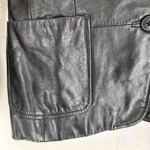 ギャップ Gap 00s GENUINE LEATHER 2Bテーラードジャケット レディース 4