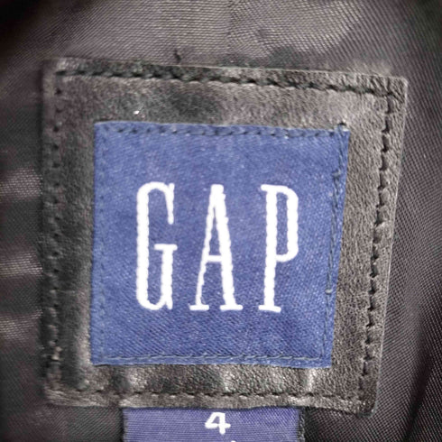 ギャップ Gap 00s GENUINE LEATHER 2Bテーラードジャケット レディース 4