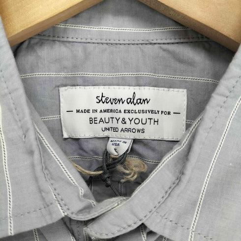 スティーブンアラン Steven Alan USA製 ストライプ柄 L/S シャツ メンズ S