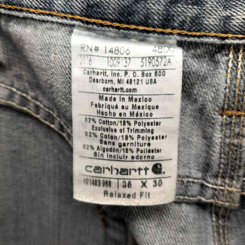 カーハート Carhartt Relaxed Fit デニムパンツ メンズ 36×30