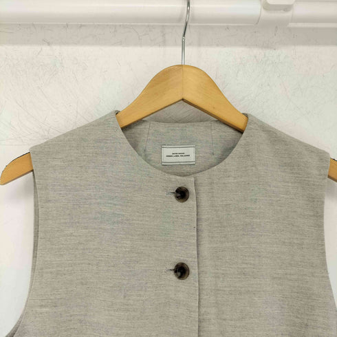 ユナイテッドアローズグリーンレーベルリラクシング UNITED ARROWS green label relaxing パウダリー ノーカラー ジレ レディース