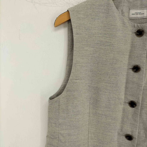 ユナイテッドアローズグリーンレーベルリラクシング UNITED ARROWS green label relaxing パウダリー ノーカラー ジレ レディース