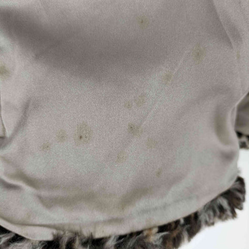 ROCK BASE レオパード ファー ジャケット レディース