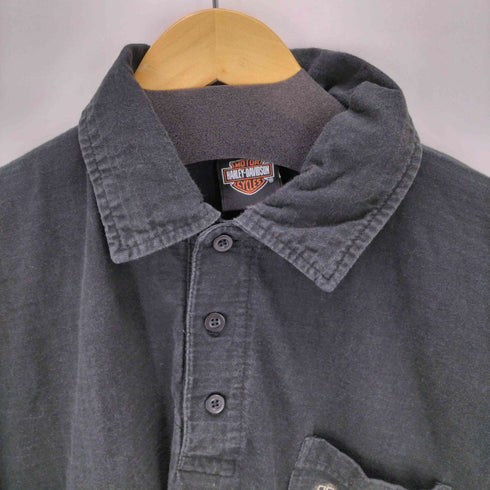ハーレーダビッドソン HARLEY-DAVIDSON プリントS/S ポロシャツ メンズ JPN:XL
