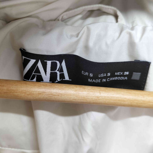 ザラ ZARA ウォーターウィンドプロテクションクロップドサファノラック ダウン レディース JPN:S