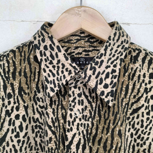 ansolent レオパード柄L/S シャツ メンズ  L