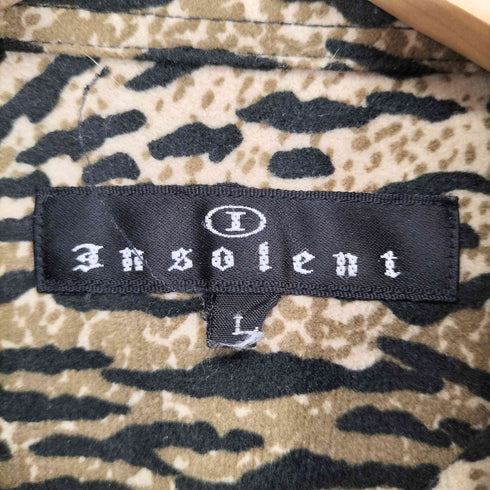 ansolent レオパード柄L/S シャツ メンズ  L