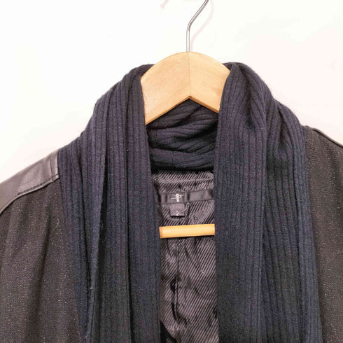 ノーアイディー NO ID. ストールドッキングレザー切替ジャケット メンズ JPN:2