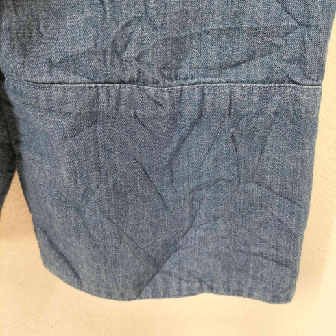 星条旗刺繍デニムシェフジャケット レディース L