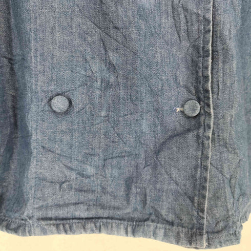 星条旗刺繍デニムシェフジャケット レディース L