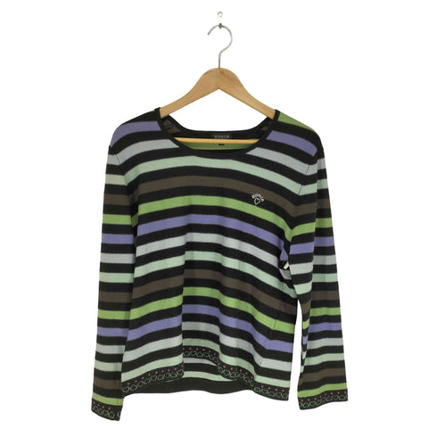 ソニアリキエル SONIA RYKIEL ラインストーンボーダーニット メンズ 48