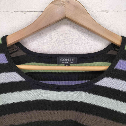 ソニアリキエル SONIA RYKIEL ラインストーンボーダーニット メンズ 48