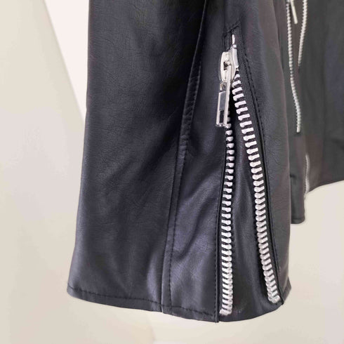 フェイクレザー ダブルライダースジャケット レディース JPN:XL