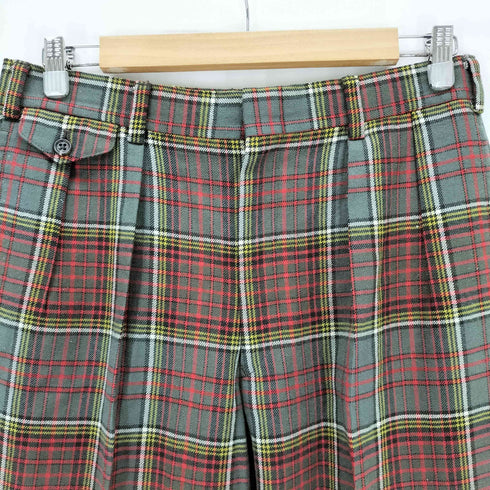 NEW ENGLAND MODEL タータンチェックスラックスパンツ メンズ