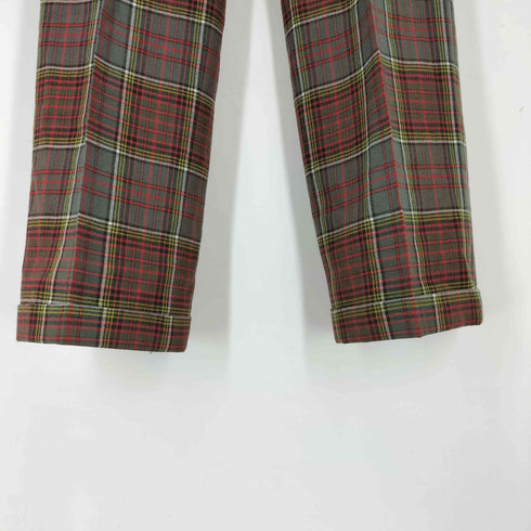 NEW ENGLAND MODEL タータンチェックスラックスパンツ メンズ