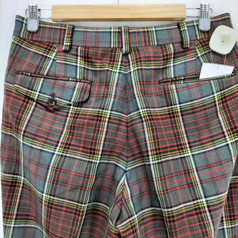 NEW ENGLAND MODEL タータンチェックスラックスパンツ メンズ