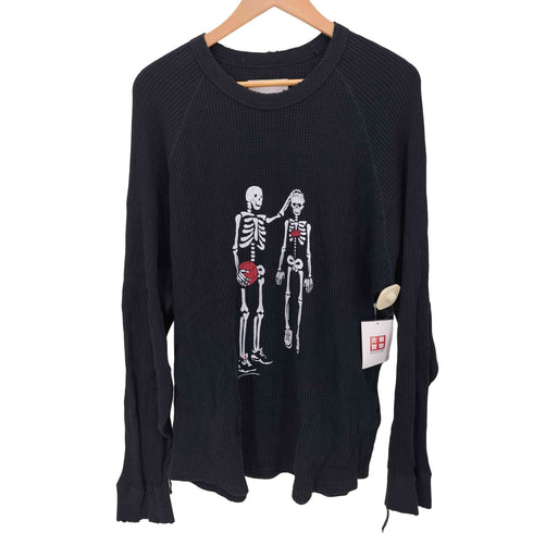 THRIFTY LOOK Mars Skull Waffle サーマルカットソー メンズ