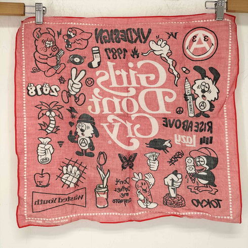 ガールズドントクライ Girls Don’t Cry キャラクターバンダナ メンズ