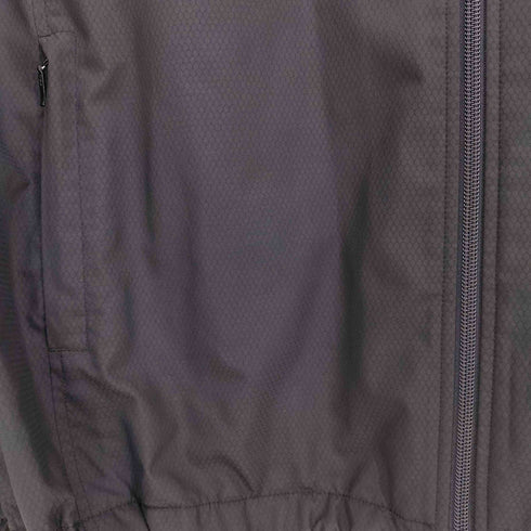 ナイキ NIKE 00s 銀タグ フード着脱可 袖スウォッシュ ハニカムリップストップ ナイロンジャケット 裾ドローコード メンズ import:XL