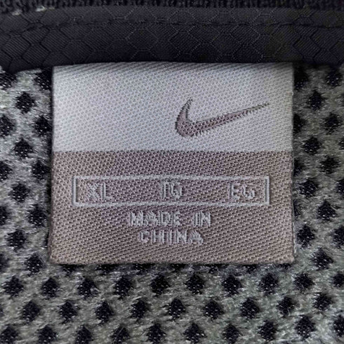 ナイキ NIKE 00s 銀タグ フード着脱可 袖スウォッシュ ハニカムリップストップ ナイロンジャケット 裾ドローコード メンズ import:XL