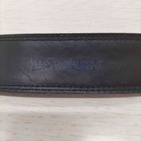 イヴサンローラン Yves Saint Laurent ロゴプレート レザーベルト レディース