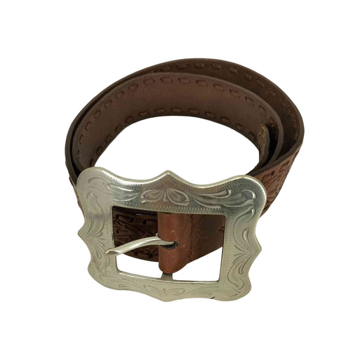 型押しレザーベルト メンズ