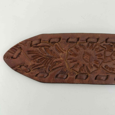 型押しレザーベルト メンズ